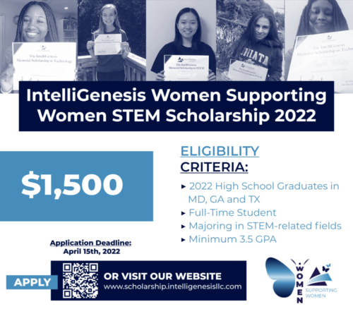 IntelliGenesis 2021-2022 Women Supporting Women STEM Scholarship